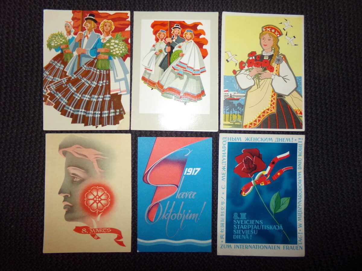 №35. Шесть открыток времен Советской Латвии. 1960-тые года.