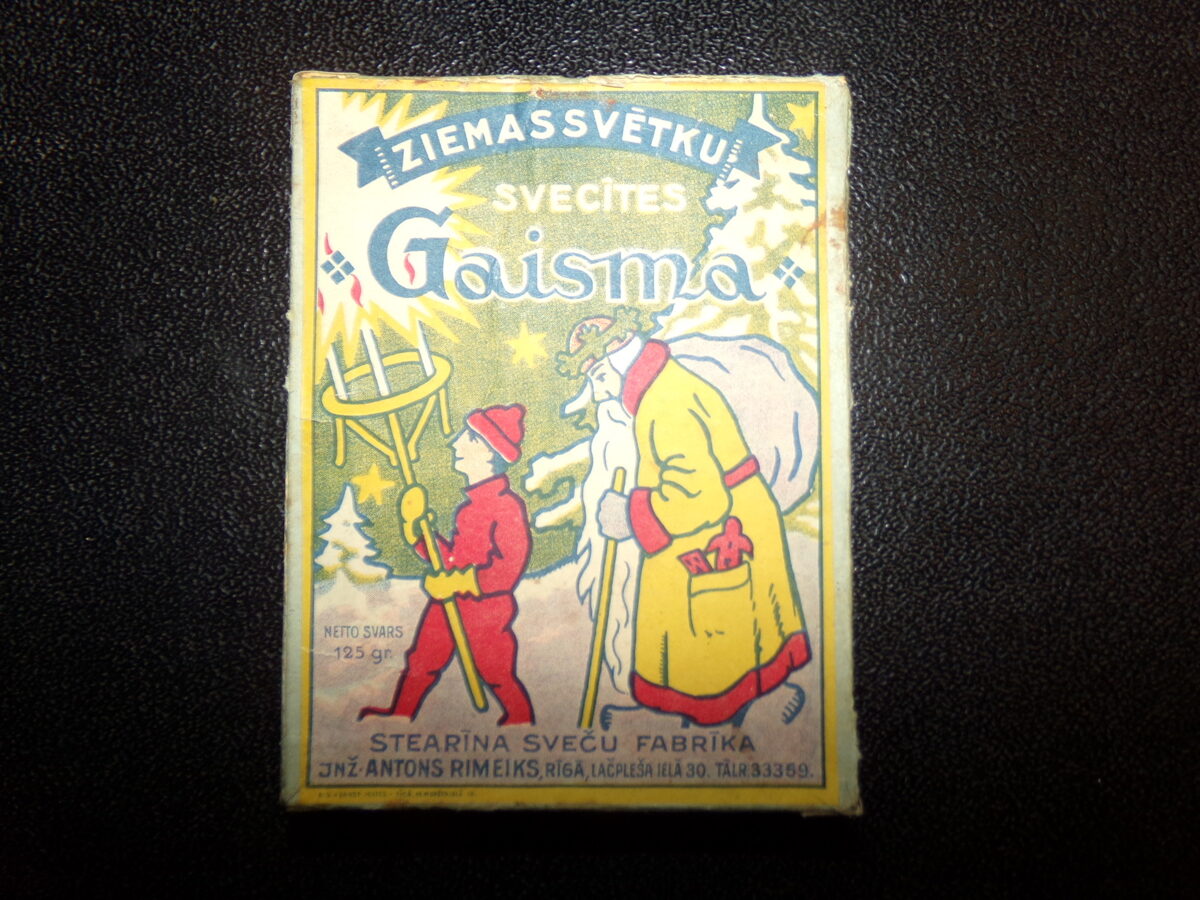 Коробка из под свечей. Латвия. 1920-30 года.