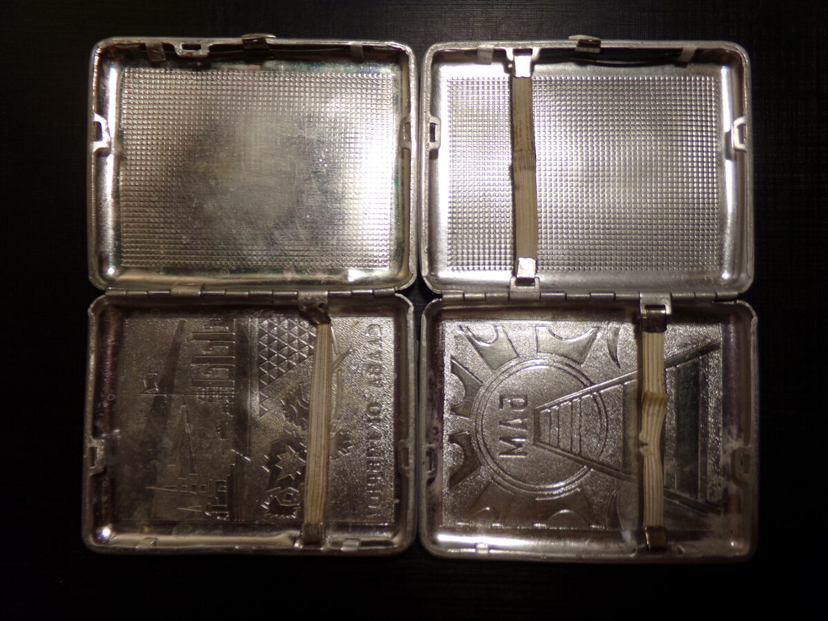 Два портсигара времен СССР. Материал-алюминий.