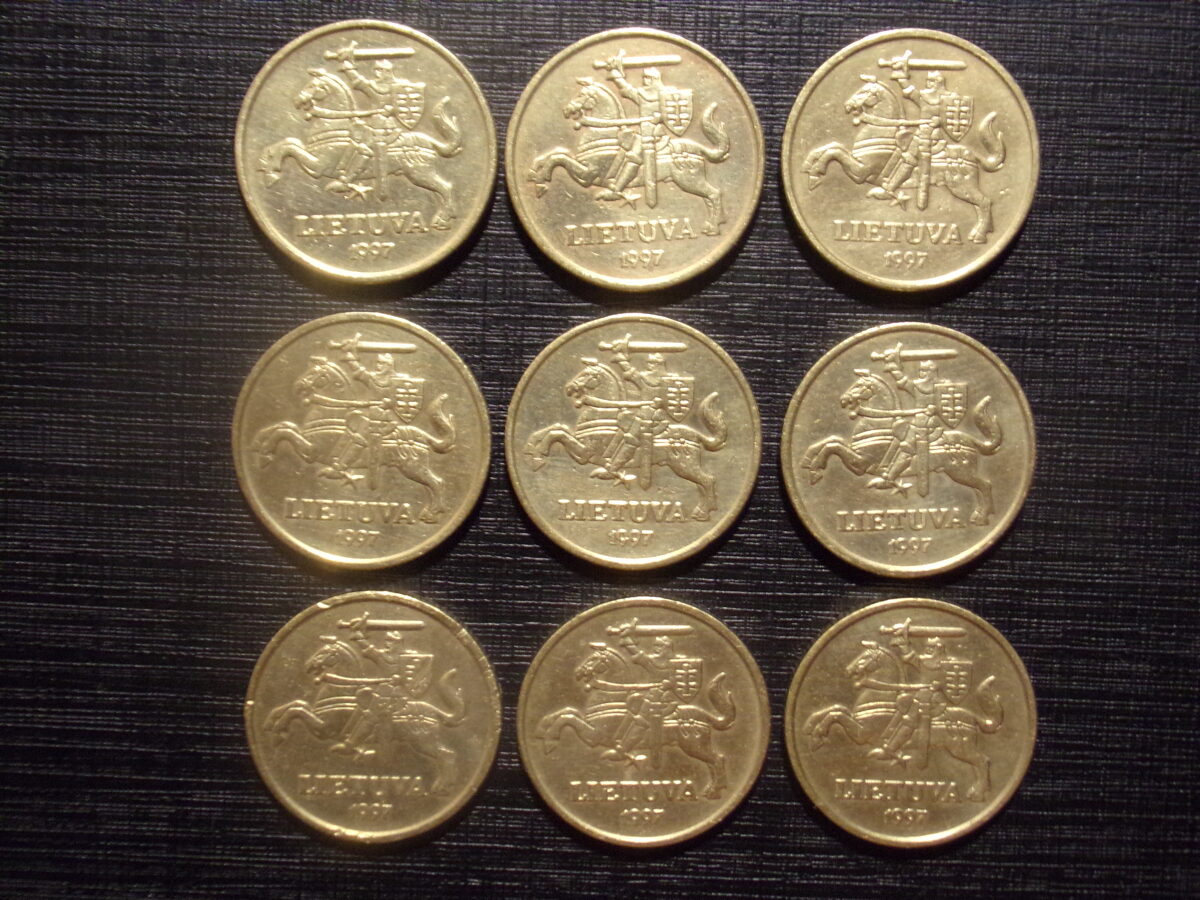 №122. 20 центов. 1997 год. Литва.