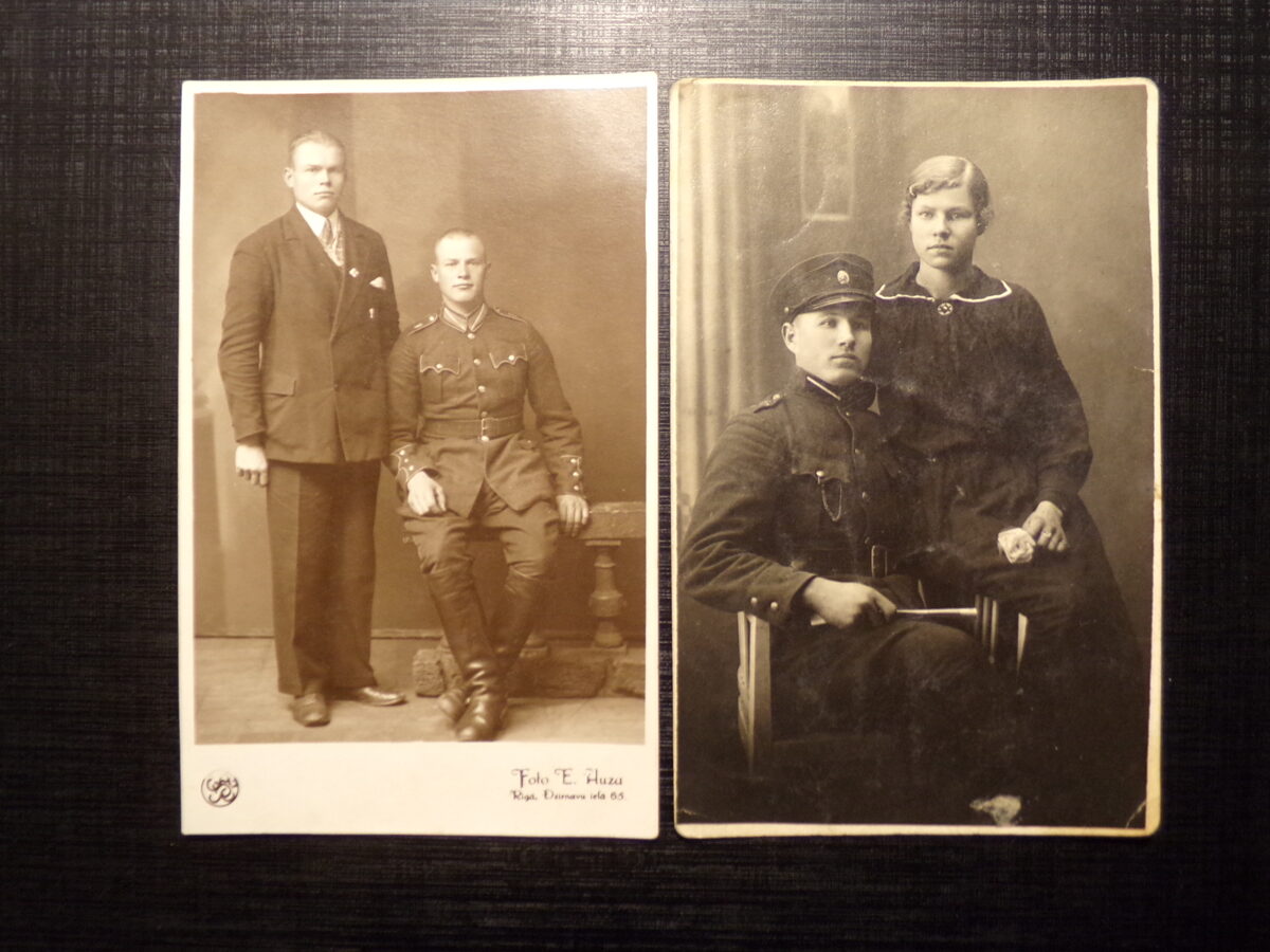 №222. Портрет с солдатом. Латвия. 1920-30 года.