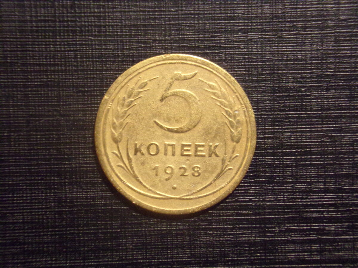 №75. Пять копеек. 1928 год. СССР.