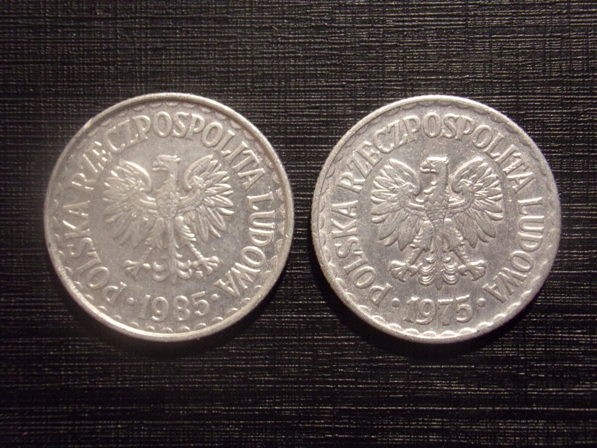 №108. Один злотый 1975 и 1985 год. Польша.