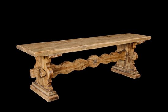 №73. Массивная резная скамья. Восточная Латвия. 19 век.