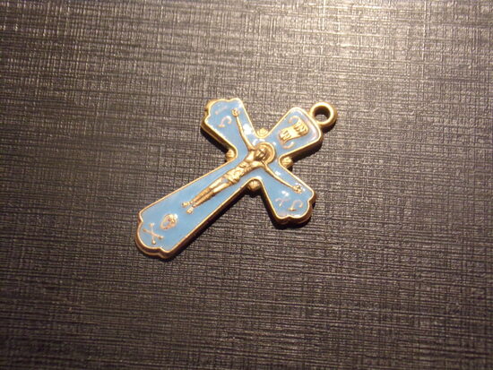 Крестик нательный православный с эмалью. Начало 20 века.