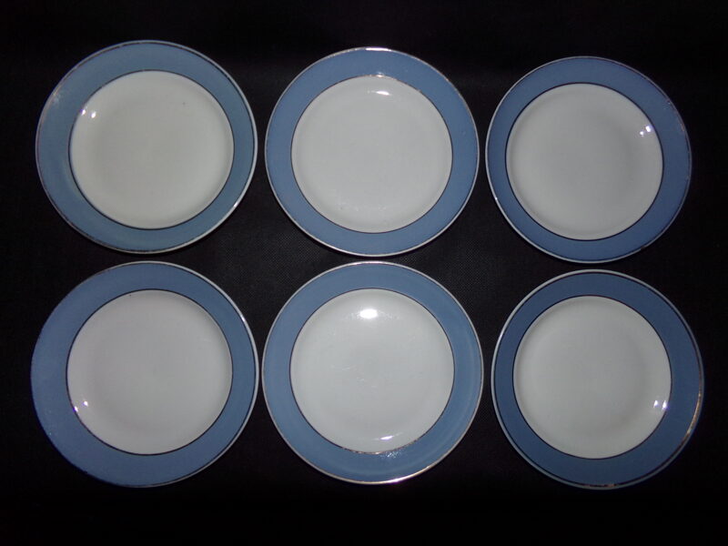 №37. Шесть тарелок. Рижский фарфор. СССР.