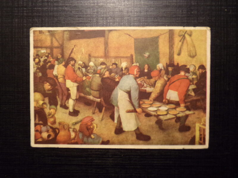 №207. Трактир. Репродукция картины. Германия. Открытка использовалась в Латвии в начале 20 века.