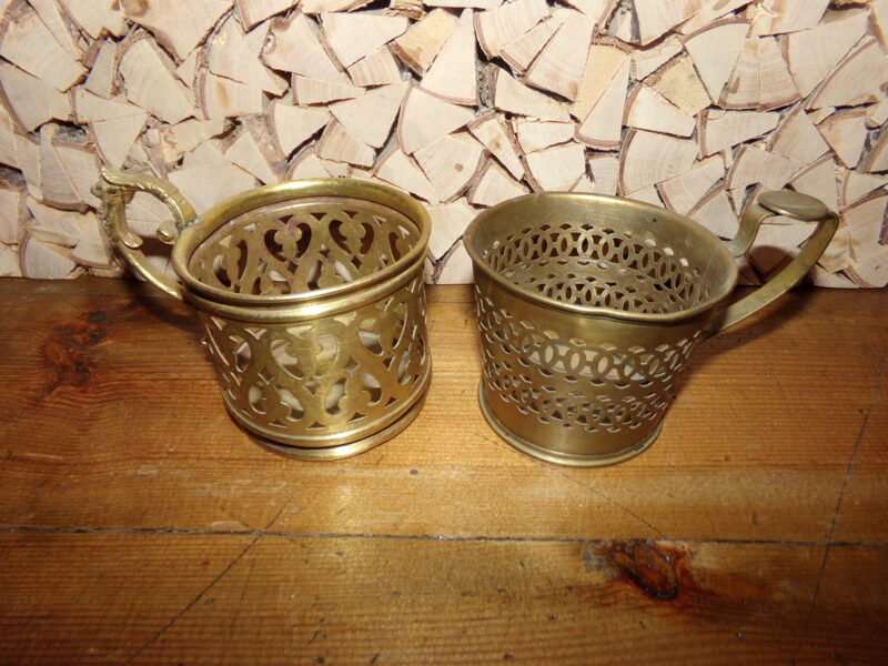 №21. Два подстаканника из латуни. Россия. 19 век.