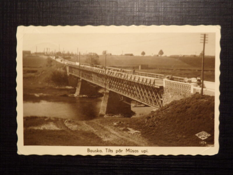 №26. Латвия. Город Бауска. Мост. 1930-тые года.