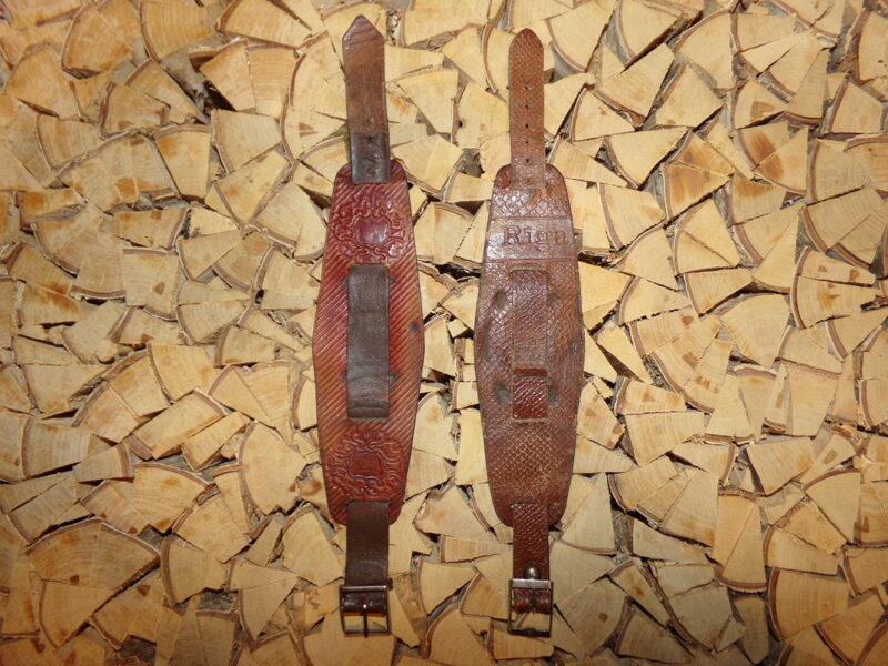 Два кожаных браслета для часов. Советская Латвия. Середина 20 века.