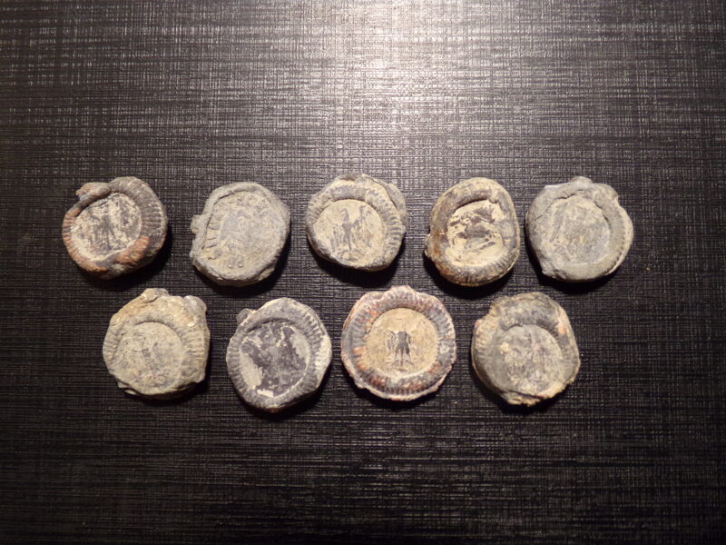 №15. Свинцовые контрольно-товарные пломбы. Германия. Транзит через Латвию в Советскую Россию. 1920-тые года.