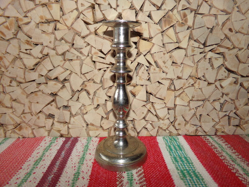 Бронзовый подсвечник покрытый хромом. Начало 20 века.