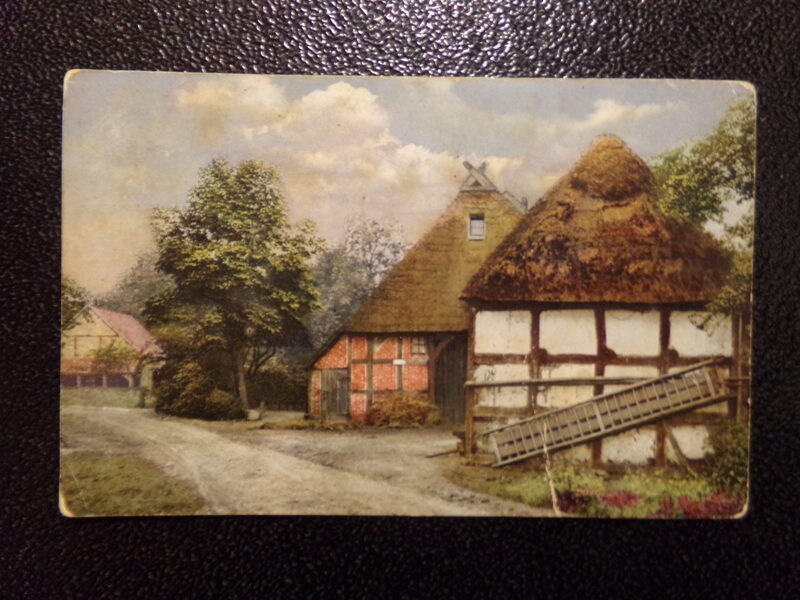 №42. Открытка -Вид деревни. Германия. 1910 год. Адресована в Ригу.