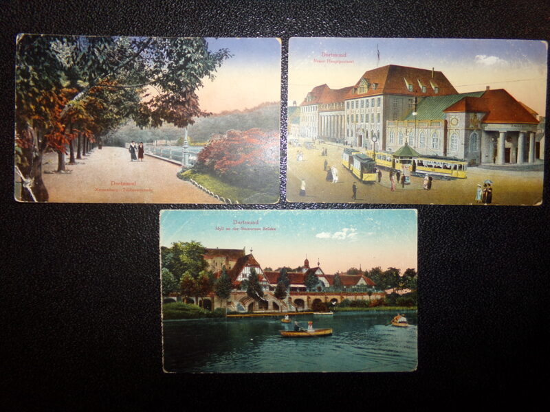 №10. Три открытки с видами города Дортмунд. Германия. Начало 20 века.