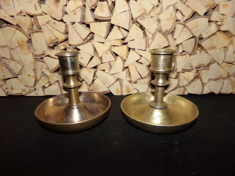 Два бронзовых подсвечника на чашах. Начало 20 века.