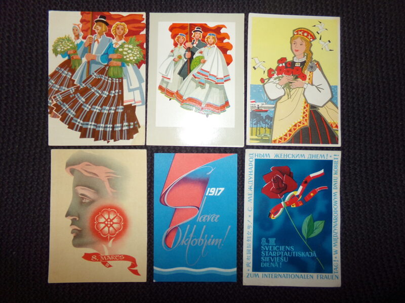 №35. Шесть открыток времен Советской Латвии. 1960-тые года.