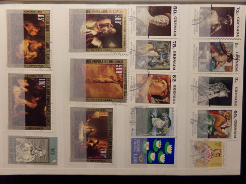 №67. Почтовые марки разных стран на тему "искусство". 1970-80 года.