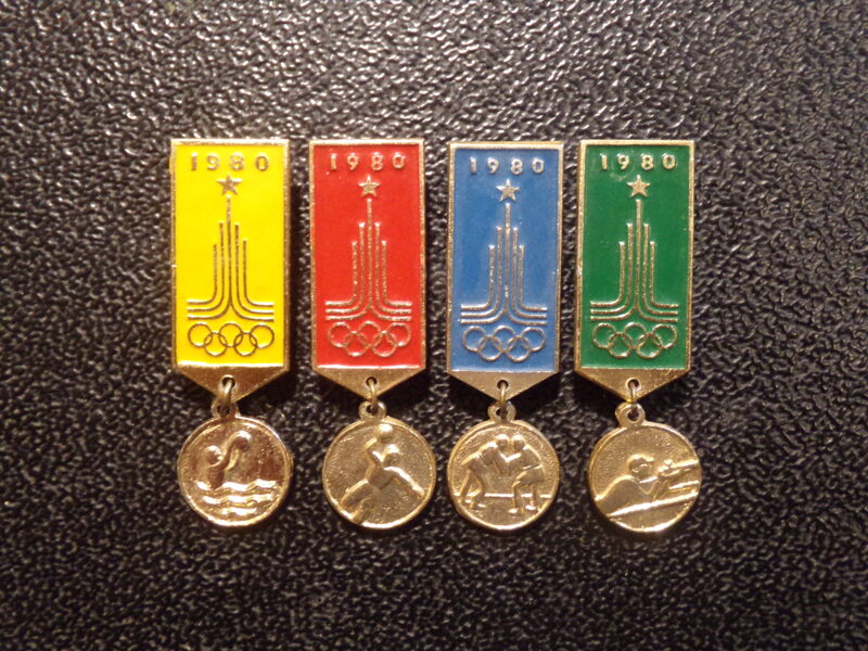 №50. 4 значка Москва-80. СССР.