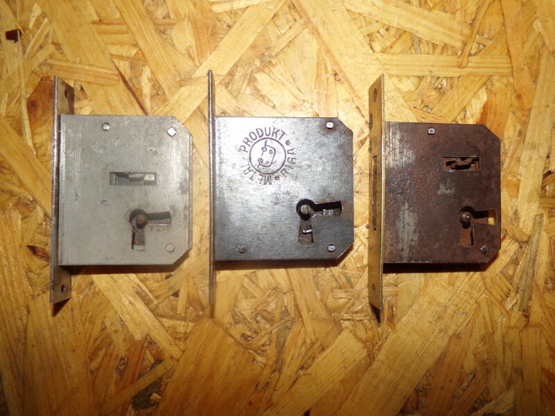 №57. Три мебельных замка. Латвия. 1930-тые года. Metal produkt Riga.