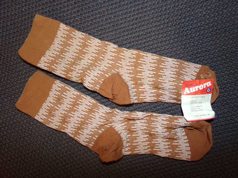 Носки фабрики "Аврора". Рига. Советская Латвия. 1980-тые года.
