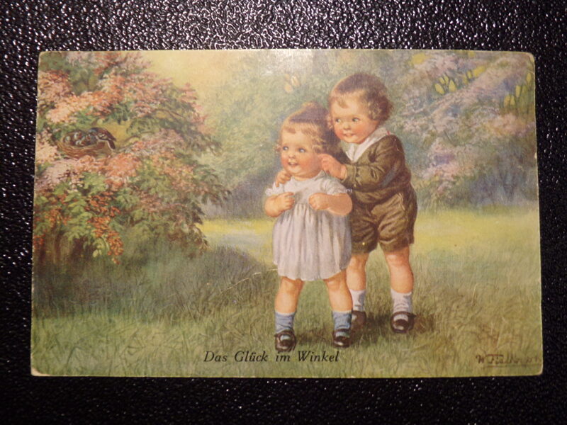 №54. Открытка-Германия, репродукция картины. Адресована в Латвию. 1930-тые года.