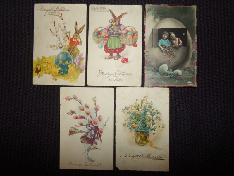 №32. Пять открыток- Пасха. Латвия. 1930-тые года.