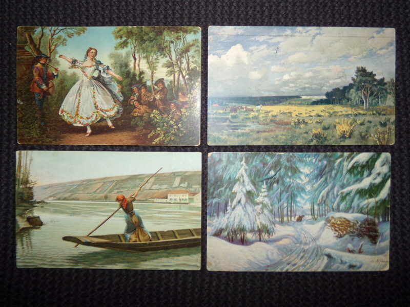 №200. Репродукции картин. Прошедшие почту Латвии в 1920-тых годах.