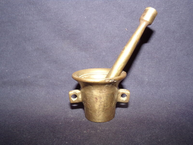 №33. Миниатюрная ступка с пестиком. Материал-бронза. 19 век.