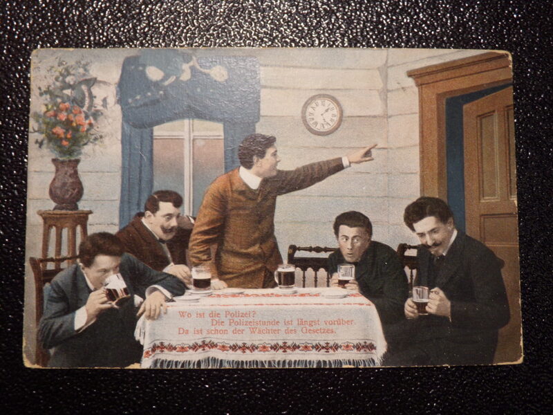 №55. Открытка-Германия, трактир. Начало 20 века. Адресована на территорию Латвии.