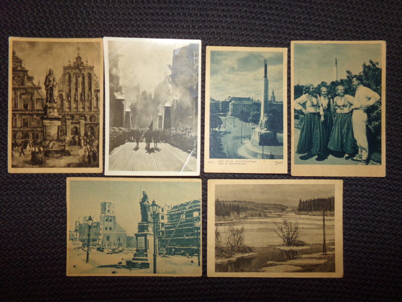 №34. Шесть открыток времен немецкой оккупации. Латвия. 1941-44 года.