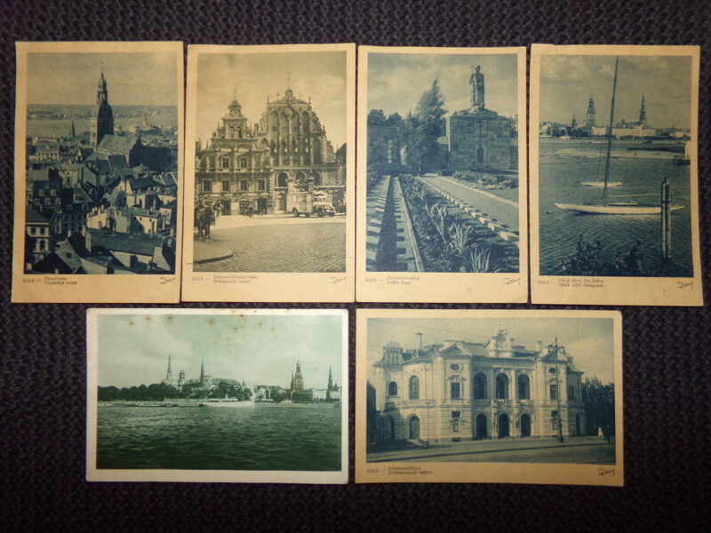 №2. Шесть открыток с видами Риги. Латвия. 1930-тые года.