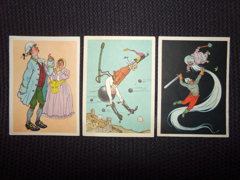 №111. Три открытки-сказки. Художник Г.О. Валька. Издательство "Советский художник". 1957 год.