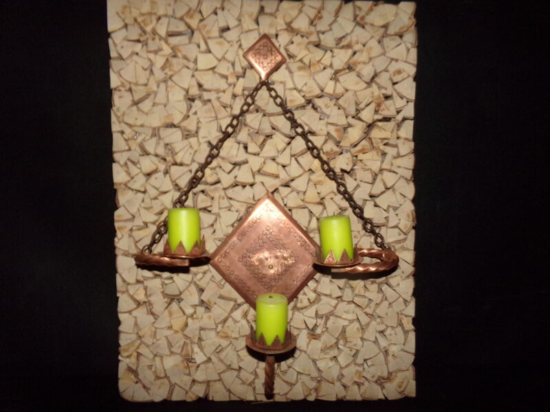 Настенный подсвечник из меди. Советская Латвия. Середина 20 века.