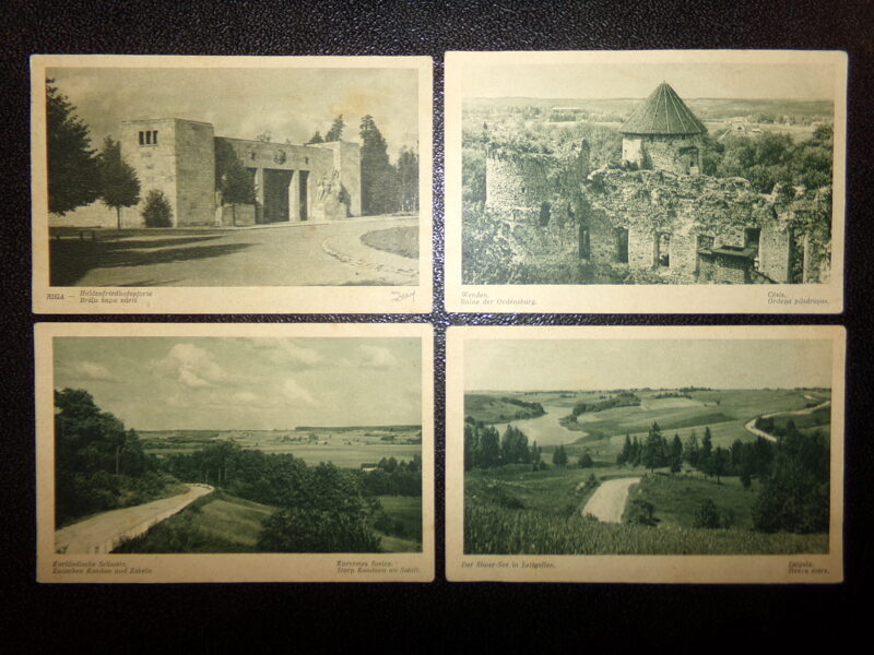 №25. Четыре открытки-виды Латвии. 1943 год. Немецкая оккупация.