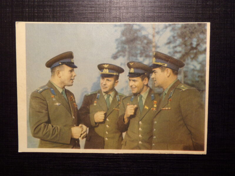 №173. Летчики-космонавты СССР. Юрий Гагарин. Павел Попович. Герман Титов. Андриян Николаев. 1963 год.