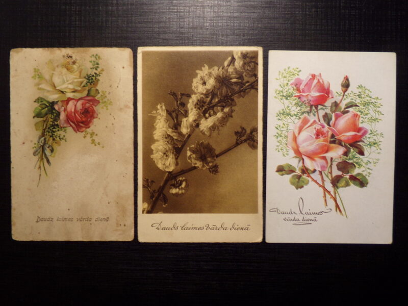 №215. Поздравление с именинами. Латвия. 1920-30 года.