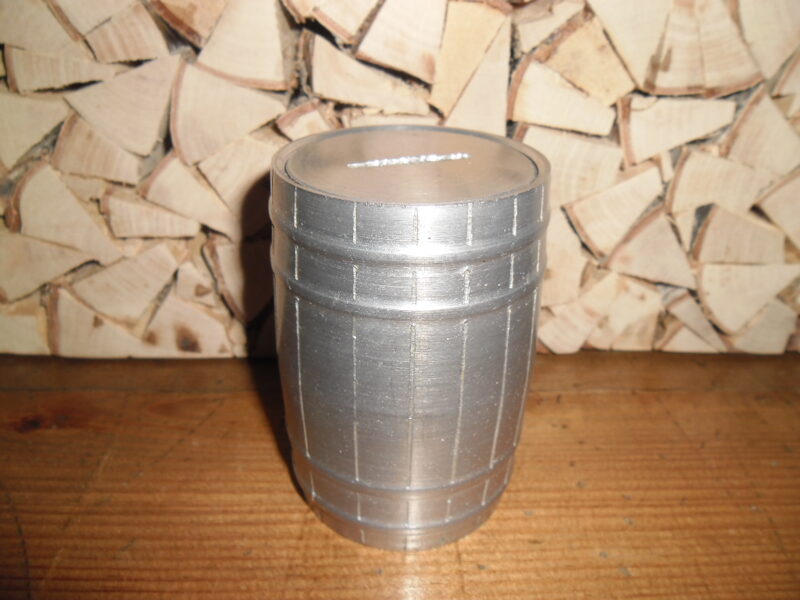 Копилка из металла в виде бочки. СССР.