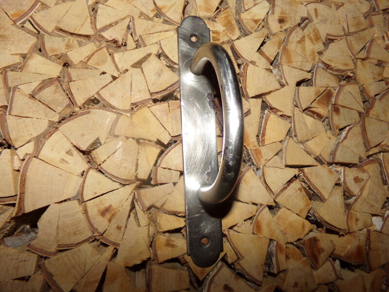 №34. Дверная ручка. Железо покрытое хромом. Клеймо.