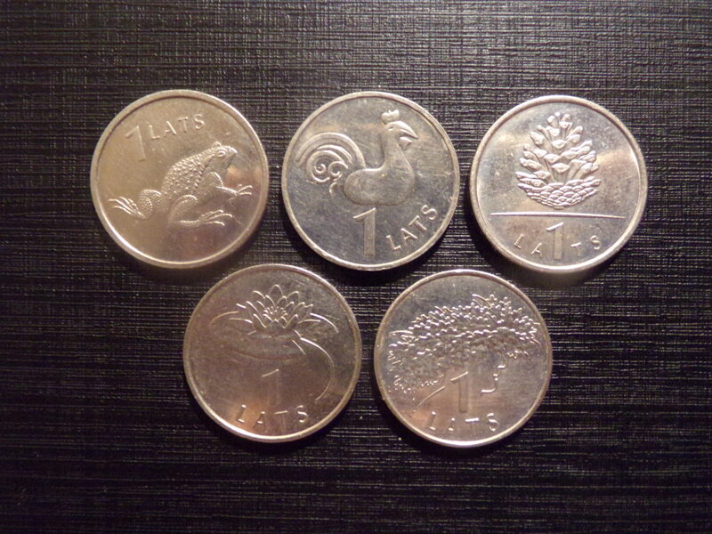 №130. Один лат. 2005-2010 года. Латвия.