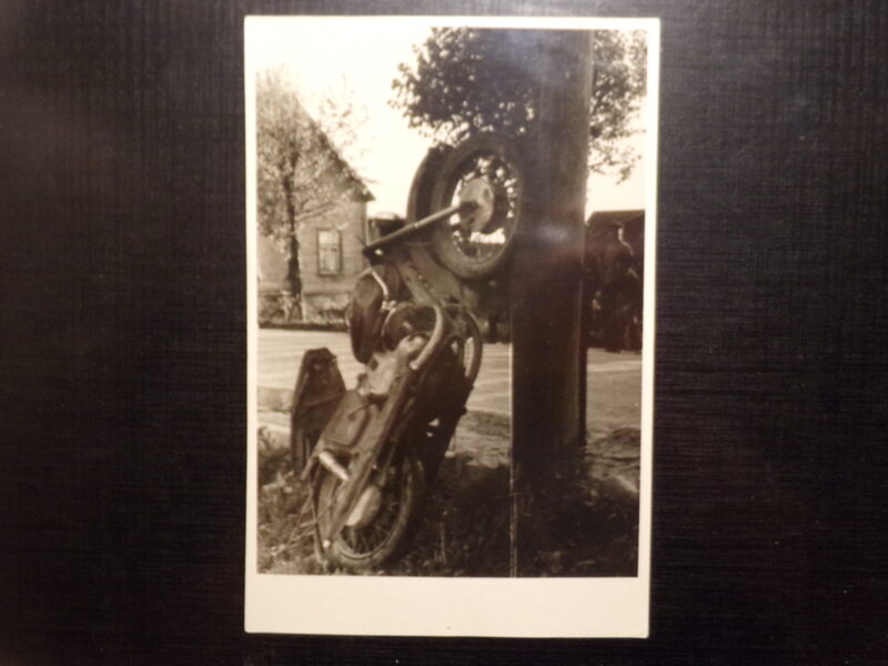 №312. Советская Латвия. Зилупе. Результат лихачества. 1960-тые года. Архив Дубровского Николая Андреевича.