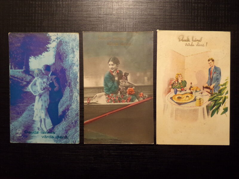 №217. Поздравление с именинами. Латвия. 1920-30 года.