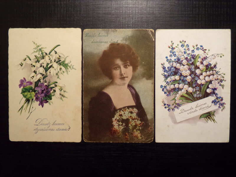 №235. Поздравления с днем рождения и именинами. Латвия. 1920-30 года.