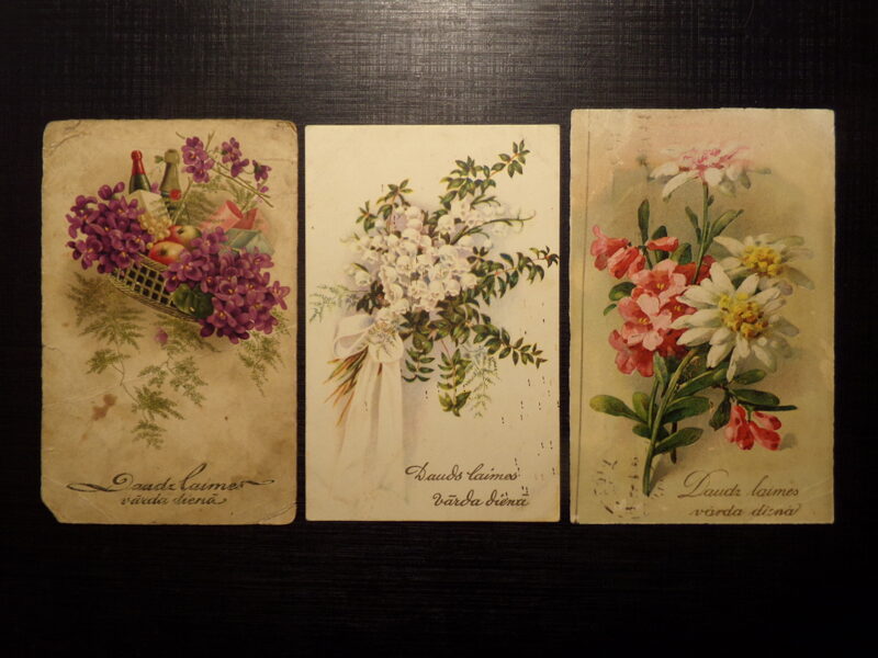 №218. Поздравление с именинами. Латвия. 1920-30 года.