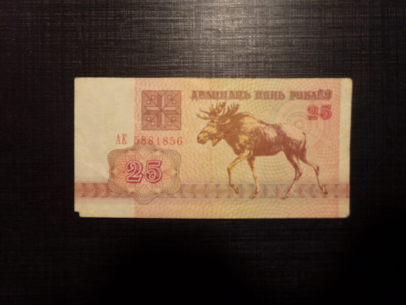 №39. 25 рублей. Беларусь. 1992 год.