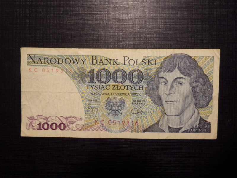 №63. 1000 злотых. Польша. 1982 год.