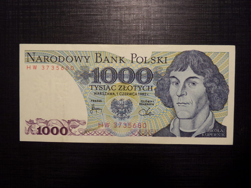 №64. 1000 злотых. Польша. 1982 год.