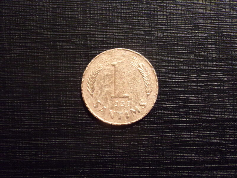 №31. Один сантим. 1938 год. Латвия.