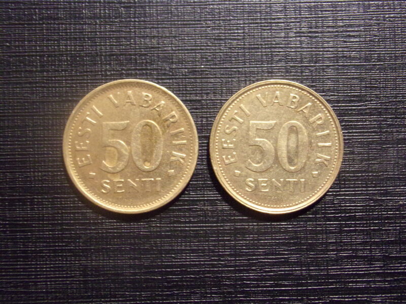 №92. 50 центов. 1992 год. Эстония.