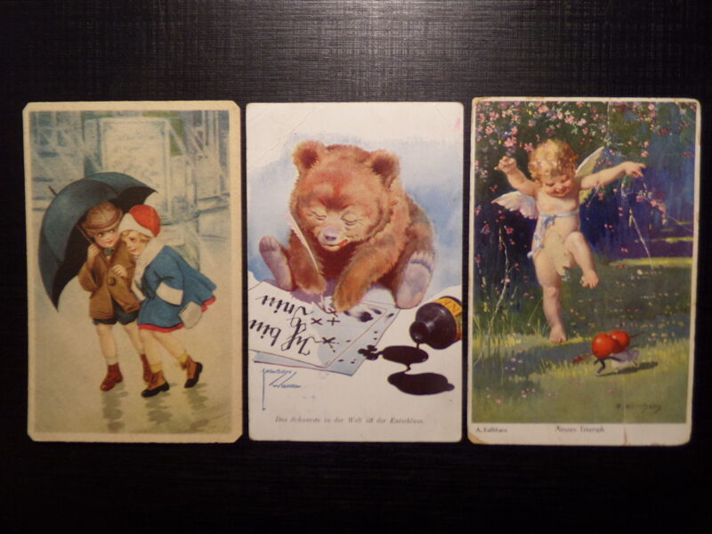 №228. Открытки начала 20 века. Использовались в Латвии.