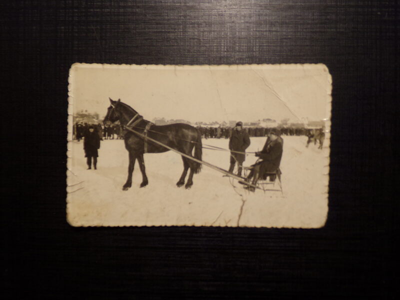 №76. Конно-саночные соревнования на льду озера. Поселок Вецслобода. Лудзенский уезд. 1930-тые года.